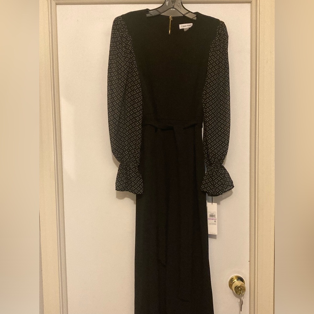 CALVIN KLEIN Elegant Jumpsuit with chiffon sleeves.